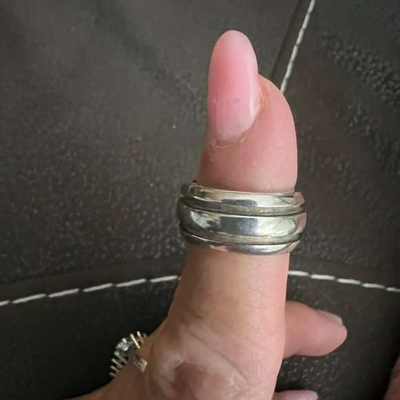 Tiffany Sterling Silver Double Channel Ring - Picture 2 of 5